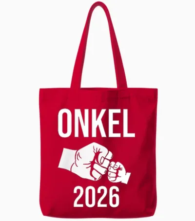 Befördert Zur Onkel 2026, Ich Werde Onkel 2026, Uncle 2026 Tote Bags - Red