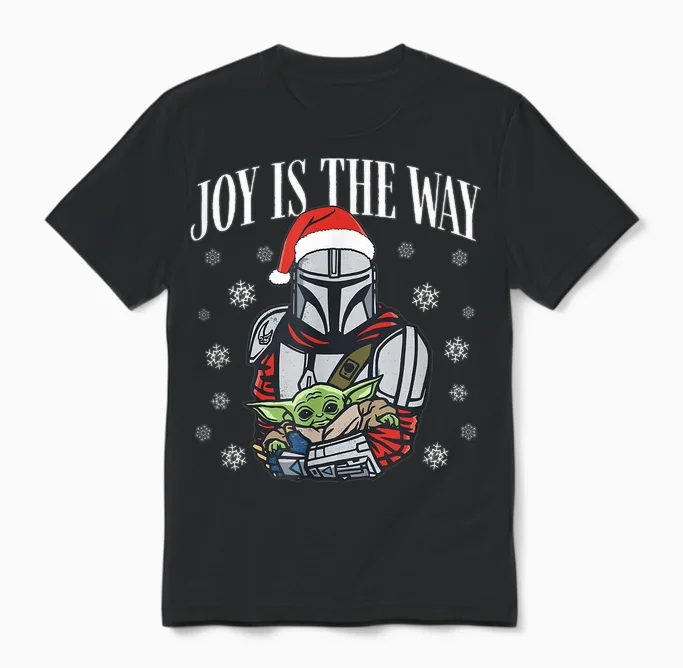 Star Wars: the Mandalorian Christmas Joy Is the Way Unisex T-Shirt in Black