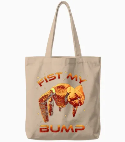 Project Hail Mary Fist My Bump Rocky the Alien Tote Bags - Natural