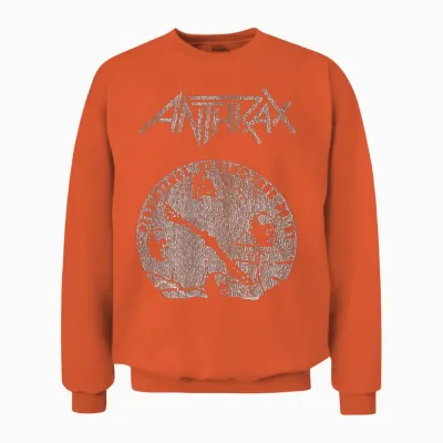 Anthrax Broken Clock Unisex Sweatshirt - Orange