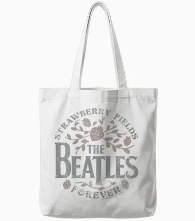 The Beatles - Strawberry Fields Forever Tote Bags - White