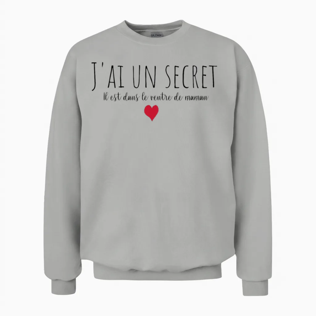 Enfant J'ai Un Secret, Future Big Brother, Future Big Sister Unisex Sweatshirt in Ash