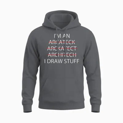 Funny Architect Unisex Hoodie - Charcoal