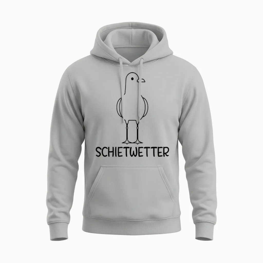 Schietwetter Möwe Unisex Hoodie in Ash