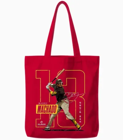 Manny Machado | San Diego Baseball Mlb Players | Mlbmac4055 Tote Bags - Red