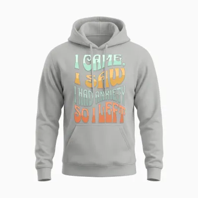Funny Anxiety Unisex Hoodie - Ash