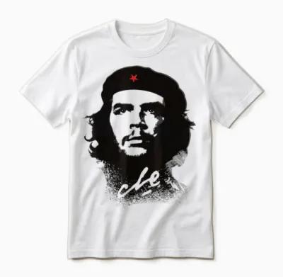 Che Guevara Revolution Rebel Cuba T-Shirt, Grey, S Unisex T-Shirt - White