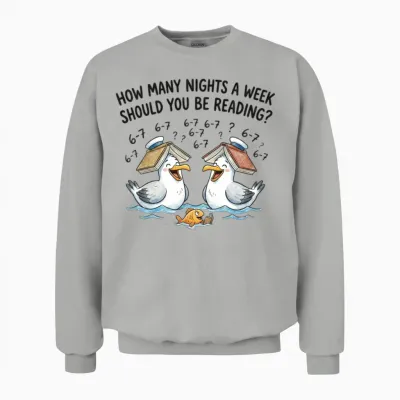Seagull Book Club Duo Unisex Sweatshirt - Ash