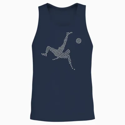 Soccer Boy Unisex Tank Top - Navy