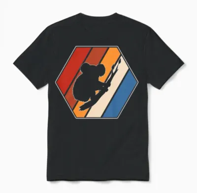 Koala Retro Unisex T-Shirt - Black