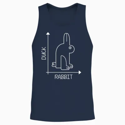 Duck or Rabbit Unisex Tank Top - Navy