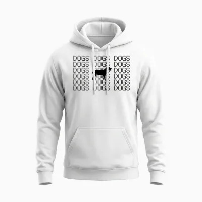 Dogs Unisex Hoodie - White