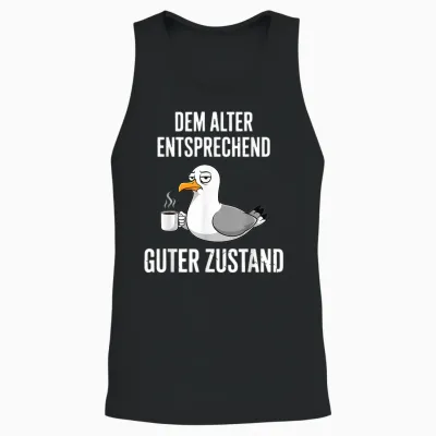 Dem Alter Entsprechend Guter Zustand Möwe Unisex Tank Top - Black