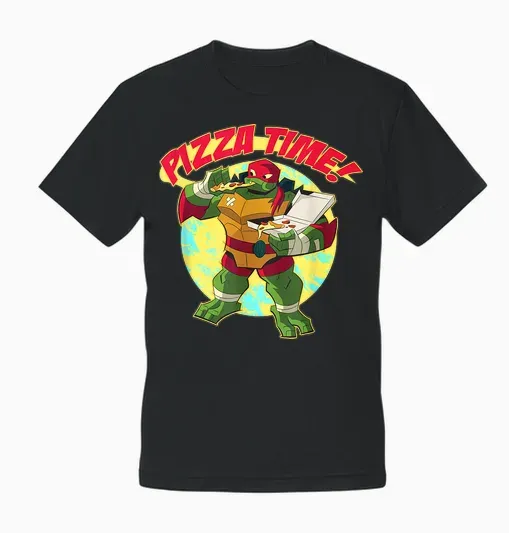 Raphael - Pizza Time! Unisex T-Shirt - Black