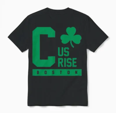 C Us Rise Boston Clover Basketball Fan Unisex T-Shirt - Black