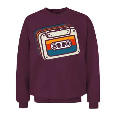 Retro Music Unisex Sweatshirt - Maroon