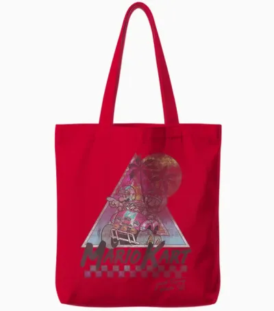 Mario Kart Mario and Luigi Good Time Since 92 Vintage Tote Bags - Red