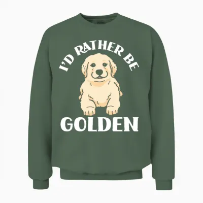 Golden Retriever Dog Dog Love Unisex Sweatshirt - Military Green