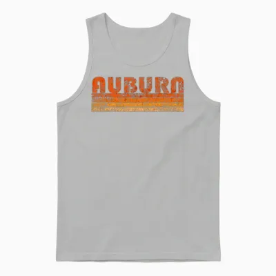 Vintage Retro Auburn Alabama Unisex Tank Top - Ash
