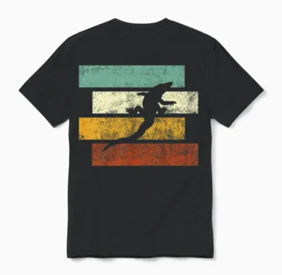 Crocodile Retro Unisex T-Shirt - Black