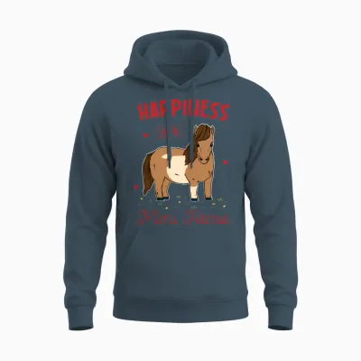 Miniature Horse Happiness Is a Mini Horse Unisex Hoodie - Dark Heather