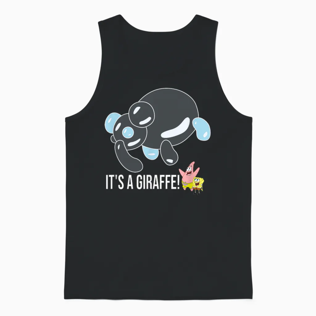Spongebob & Patrick - It's a Giraffe! Unisex Tank Top in Black