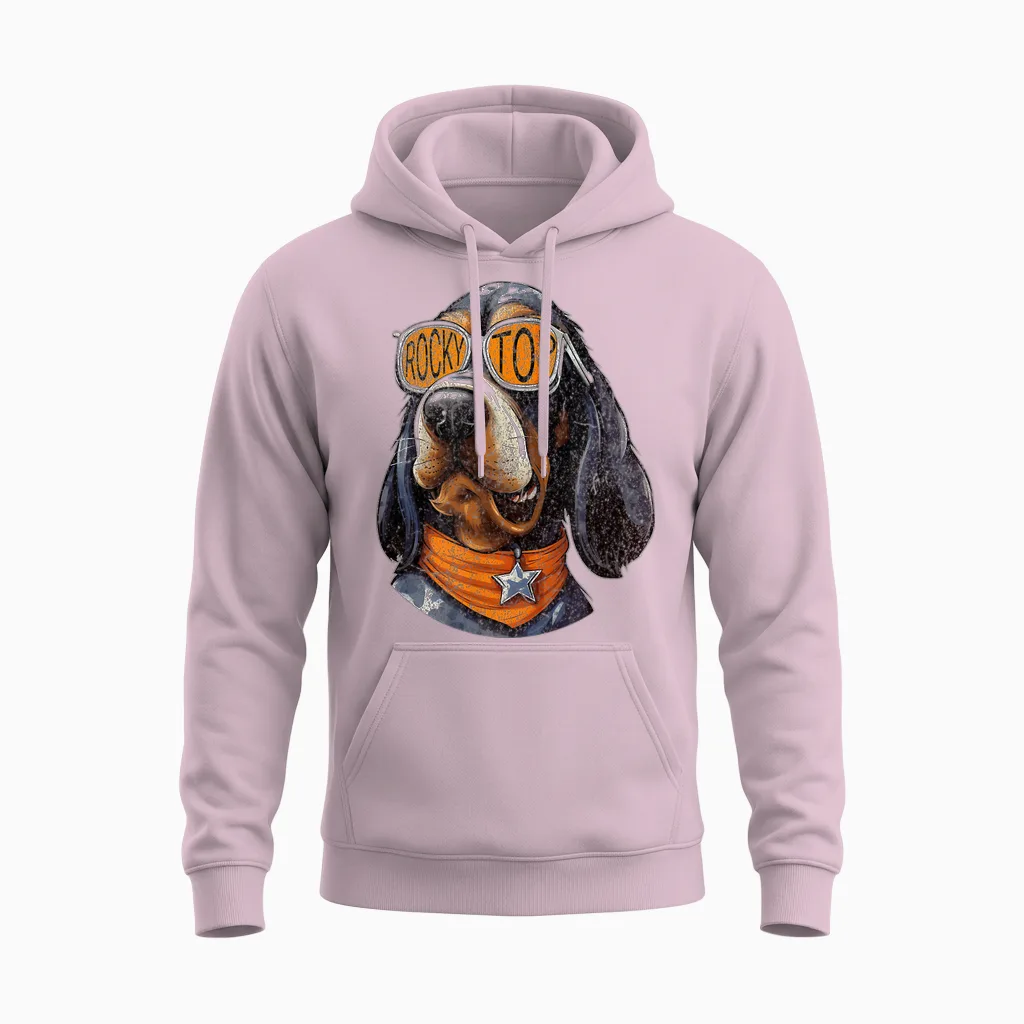 Tennessee Dog Sport Lovers Coonhound Fan Rocky Top Tn Unisex Hoodie in Light Pink