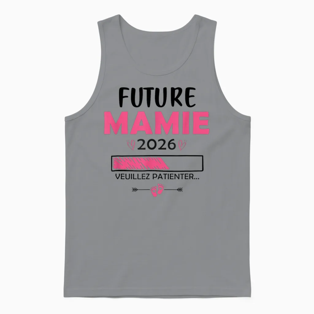 Pregnancy Announcement Grandma Unisex Tank Top in Sport Grey