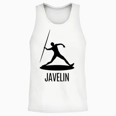 Javelin the Apex of Precision and Power Unisex Tank Top - White