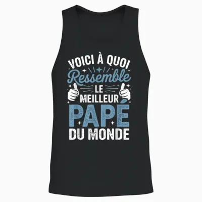 Tee Shirt Homme Humour Papé Idée Fete De Peres Meilleur Papé Unisex Tank Top - Black