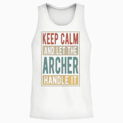 Archer Retro Gift Unisex Tank Top - White