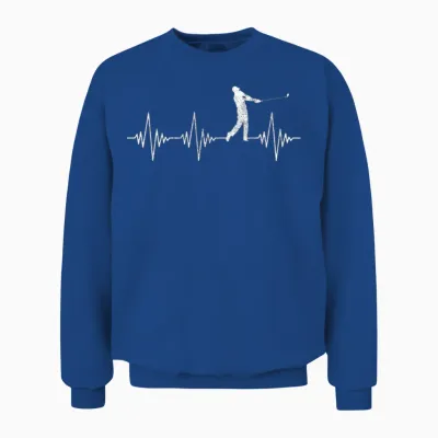 Golf Heartbeat Unisex Sweatshirt - Royal