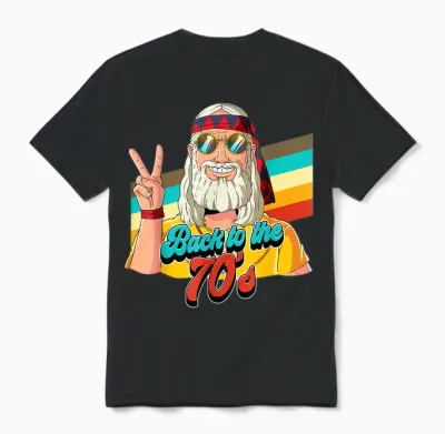 Back to the 70s T-Shirt, Black Unisex T-Shirt - Black