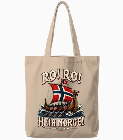 Ro Ro Heia Norge Viking Row Norwegian Soccer Fan Tote Bags - Natural