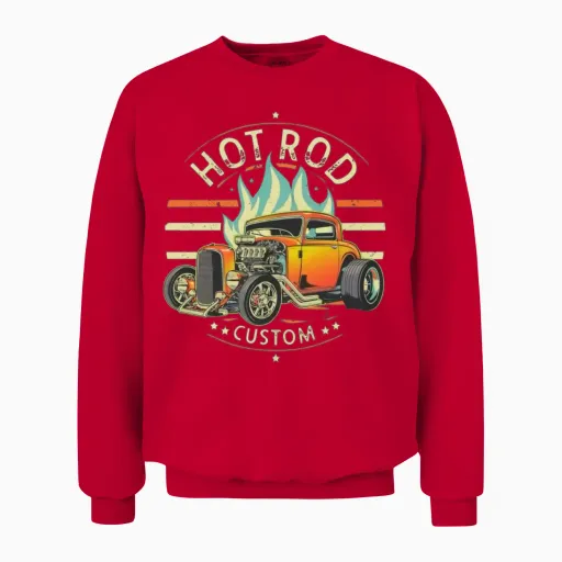 Hot Rod Garage Vintage Mechanics Unisex Sweatshirt in Red