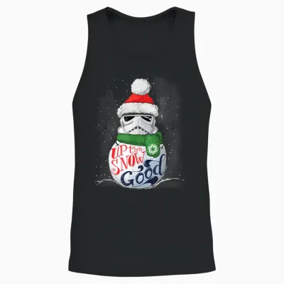 Star Wars Stormtrooper Up to Snow Good Funny Holiday Unisex Tank Top - Black