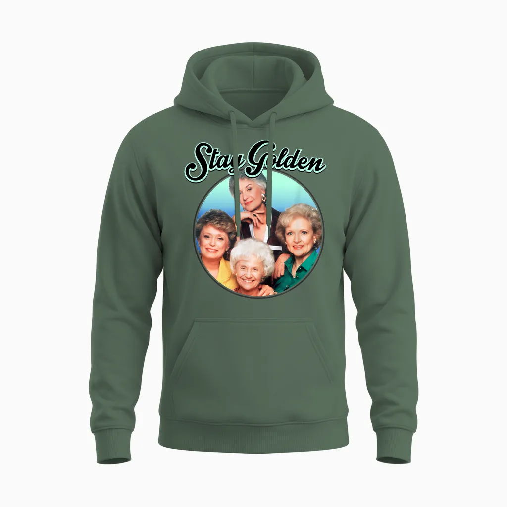 The Golden Girls - Stay Golden Unisex Hoodie in Military Green