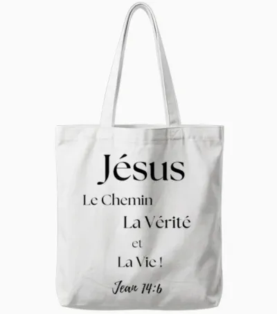 Jesus the Way, Truth and Life Tote Bags - White