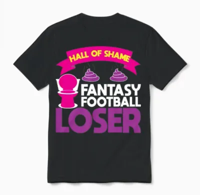 Fantasy Football Loser Poop Funny Unisex T-Shirt - Black