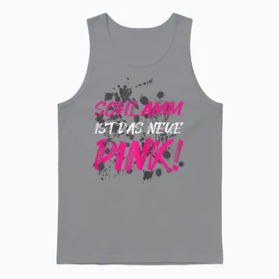 Muddy Race Mud Run T-Shirt Pink, Black Unisex Tank Top - Sport Grey