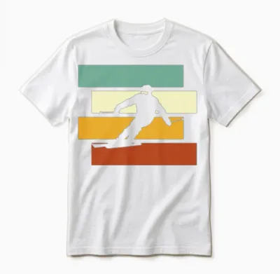 Ski Retro Unisex T-Shirt - White