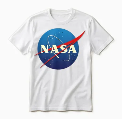 Official Nasa Logo - Modernized T-Shirt, Black Unisex T-Shirt - White