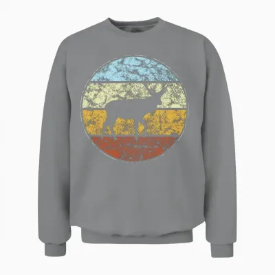 Deer Retro Unisex Sweatshirt - Sport Grey