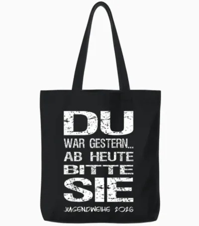 Jugendweihe 2026 Gästebuch Tote Bags - Black