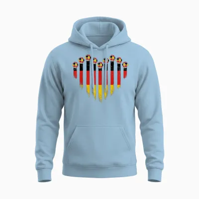 Deutsche Flagge Neuheit Deutschland Unisex Hoodie - Light Blue