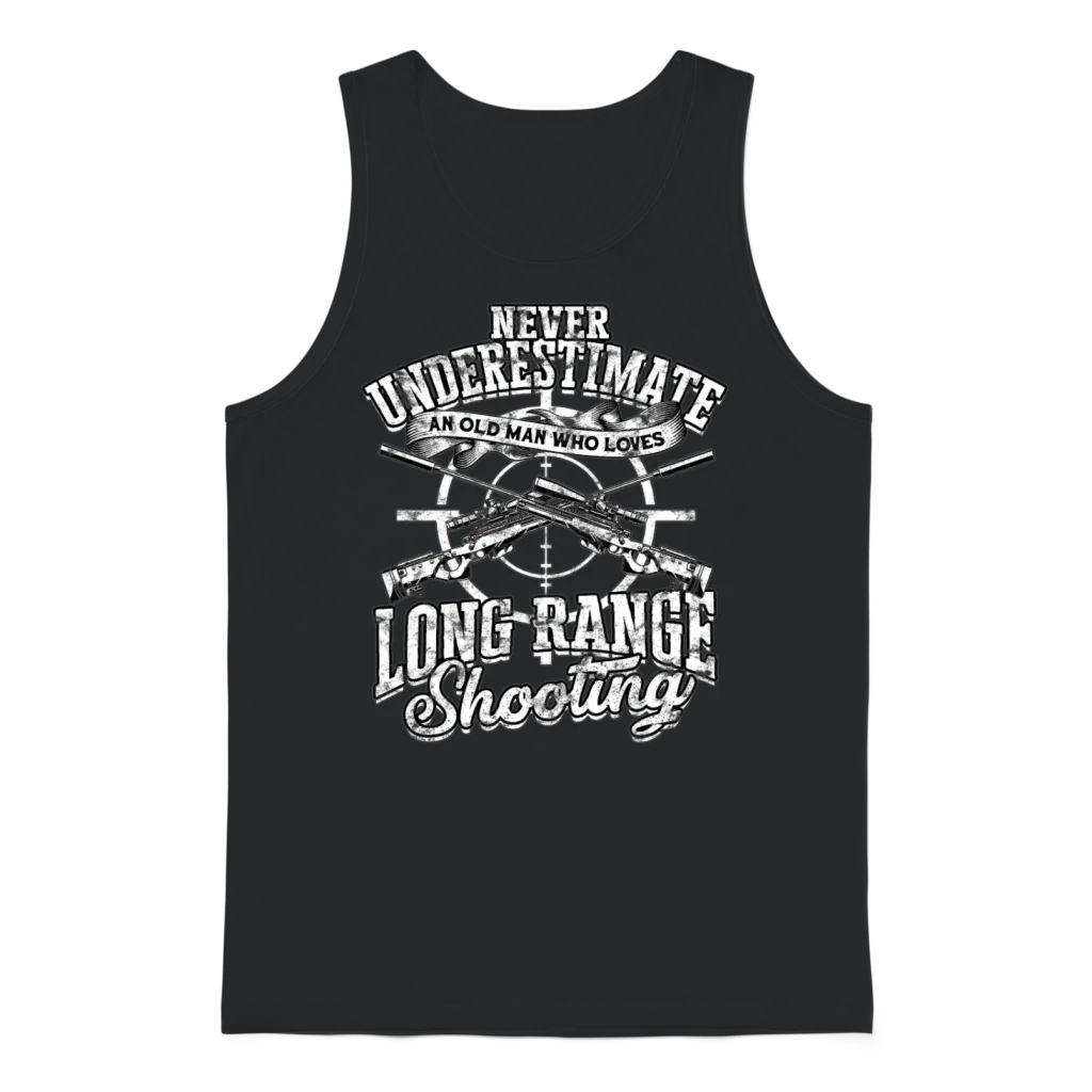 Long Range Shooting Range Gun Shooter Sniper Unisex Tank Top - Black