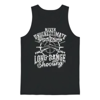 Long Range Shooting Range Gun Shooter Sniper Unisex Tank Top - Black – 1