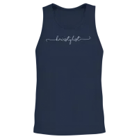 Hair Stylist Cursive Letter for Stylist and Barber Unisex Tank Top - Navy – 2
