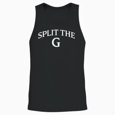 Funny Split the G St. Patrick's Day Unisex Tank Top - Black