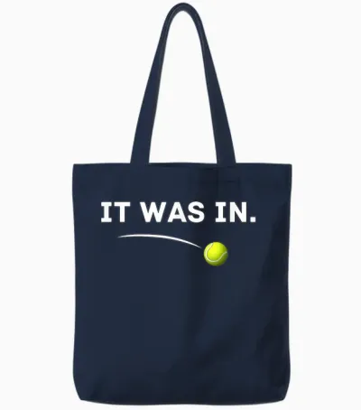 Tennis - It Was In! Lustiges Tennis Tote Bags - Navy